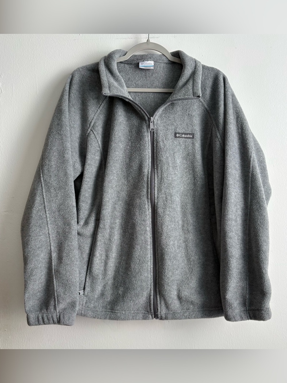 Columbia Women’s 2XL Gray Full Zip Fleece Jacket Stand-Up Collar